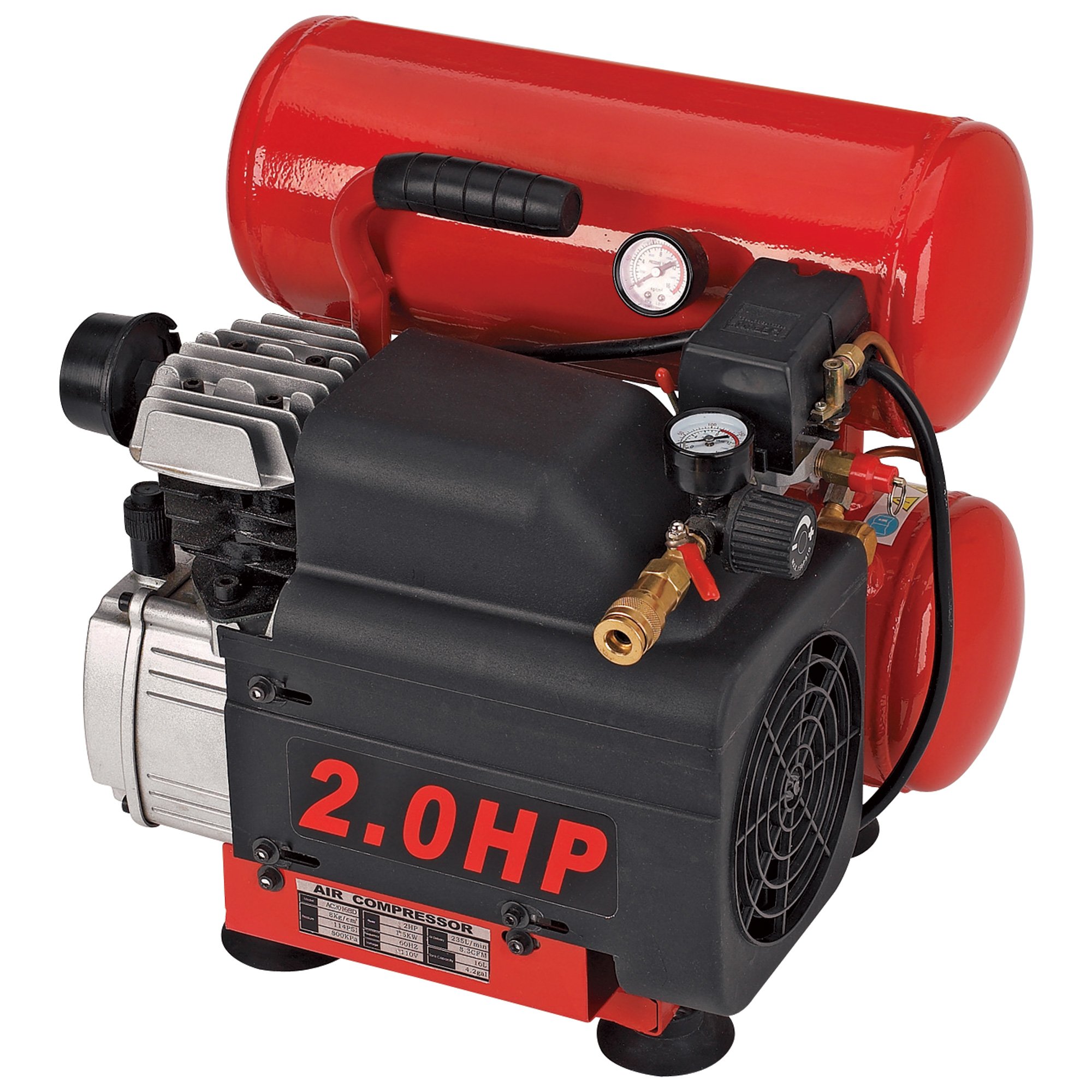 Northern Industrial Electric Twin-Stack Air Compressor — 4.3 Gallon, 2 HP